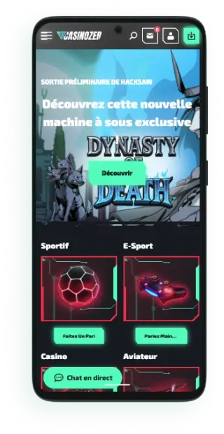 Application mobile Casinozer